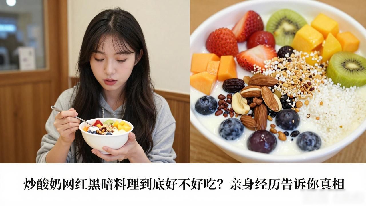 炒酸奶网红黑暗料理,_用酸奶做炒酸奶_炒酸奶手工黑白图纸